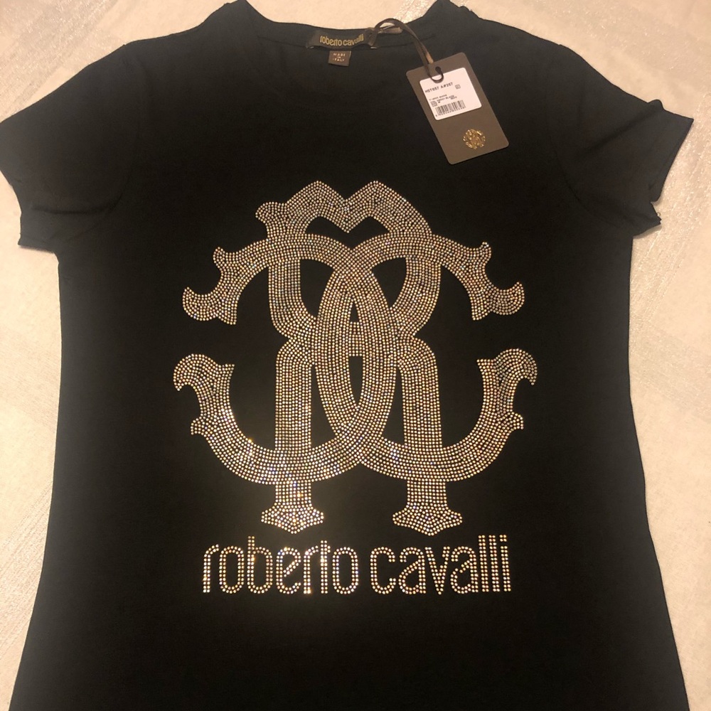 Authentic NWT Roberto Cavalli woman’s Crystal-emb